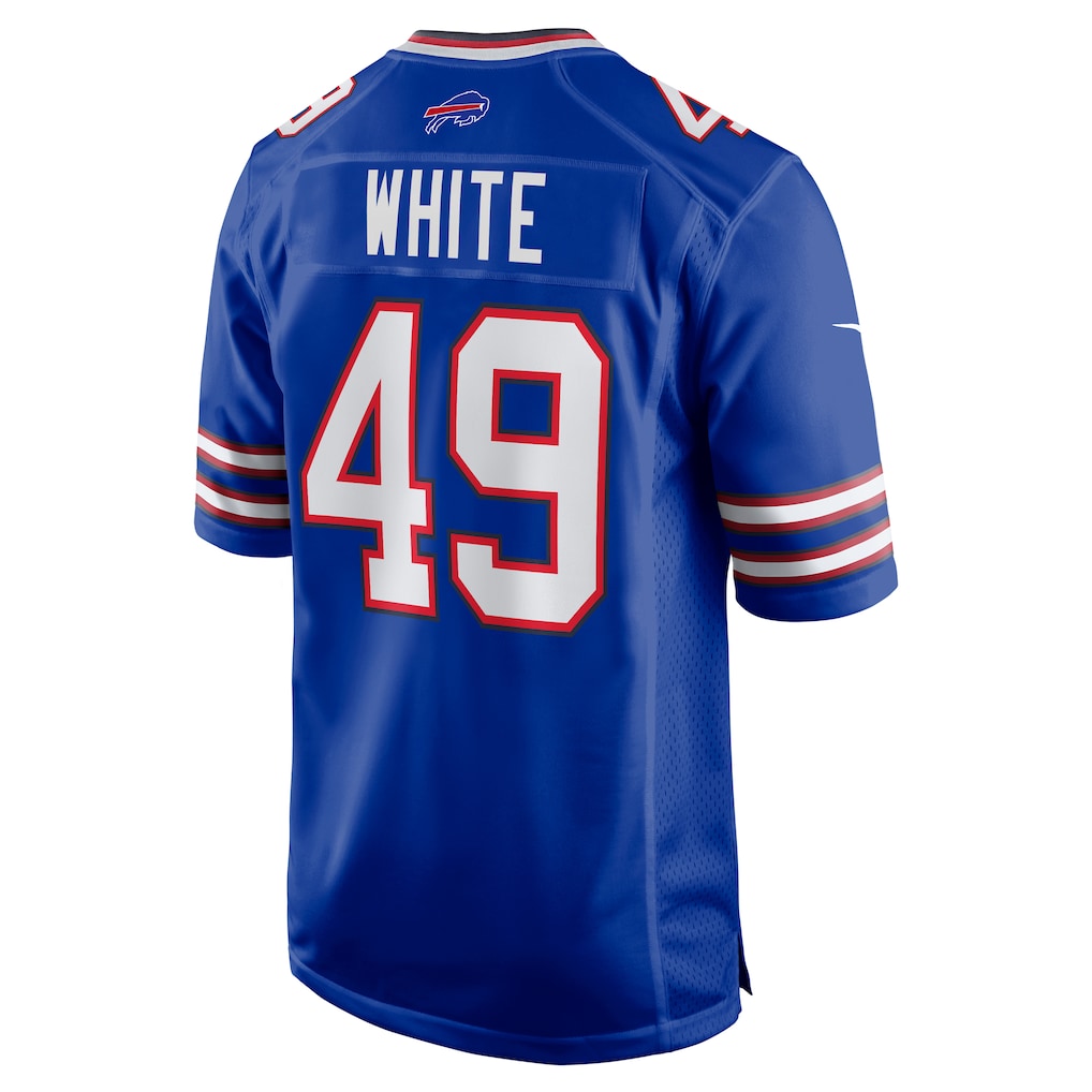 Odoa B.Bills #49 DaShaun White Royal Team Game Jersey