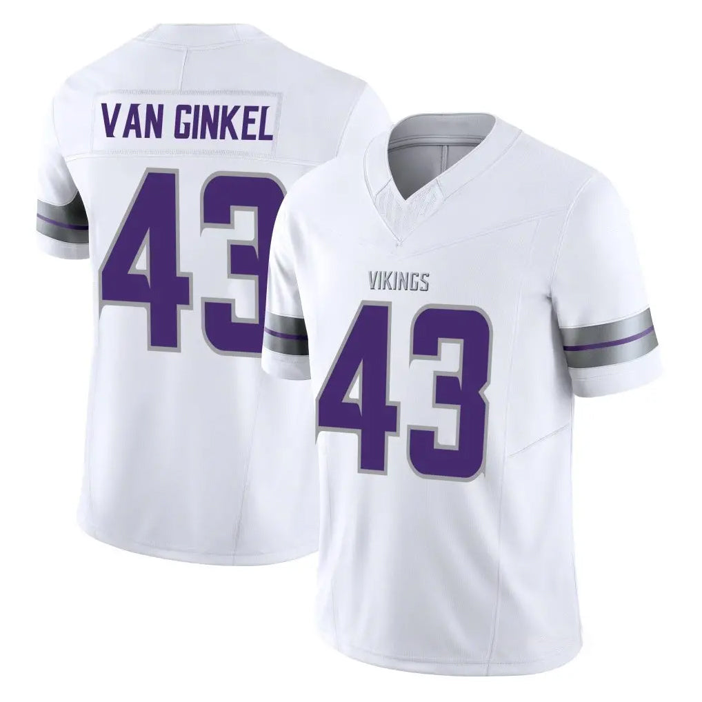M.Vikings #43 Andrew Van Ginkel Player White Limited Alternate Vapor F.U.S.E. Home Game Odoa Stitched Jerseys
