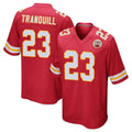 KC.Chiefs #23 Drue Tranquill Player Red Home Game Odoa Stitched Jerseys