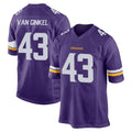 M.Vikings #43 Andrew Van Ginkel Player Purple Home Game Odoa Stitched Jerseys
