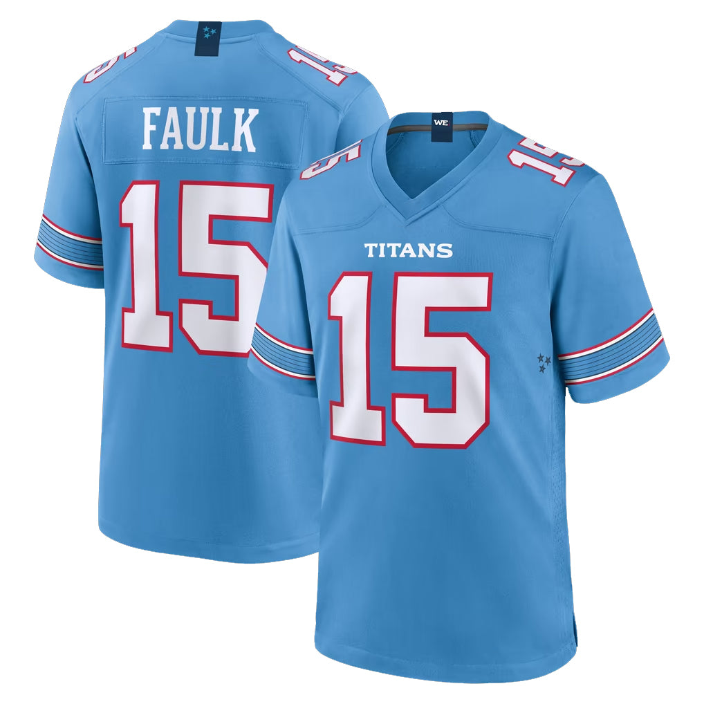T.Titans #15 Keldric Faulk Player Light Blue 2026 Game Home Odoa Stitched Jerseys