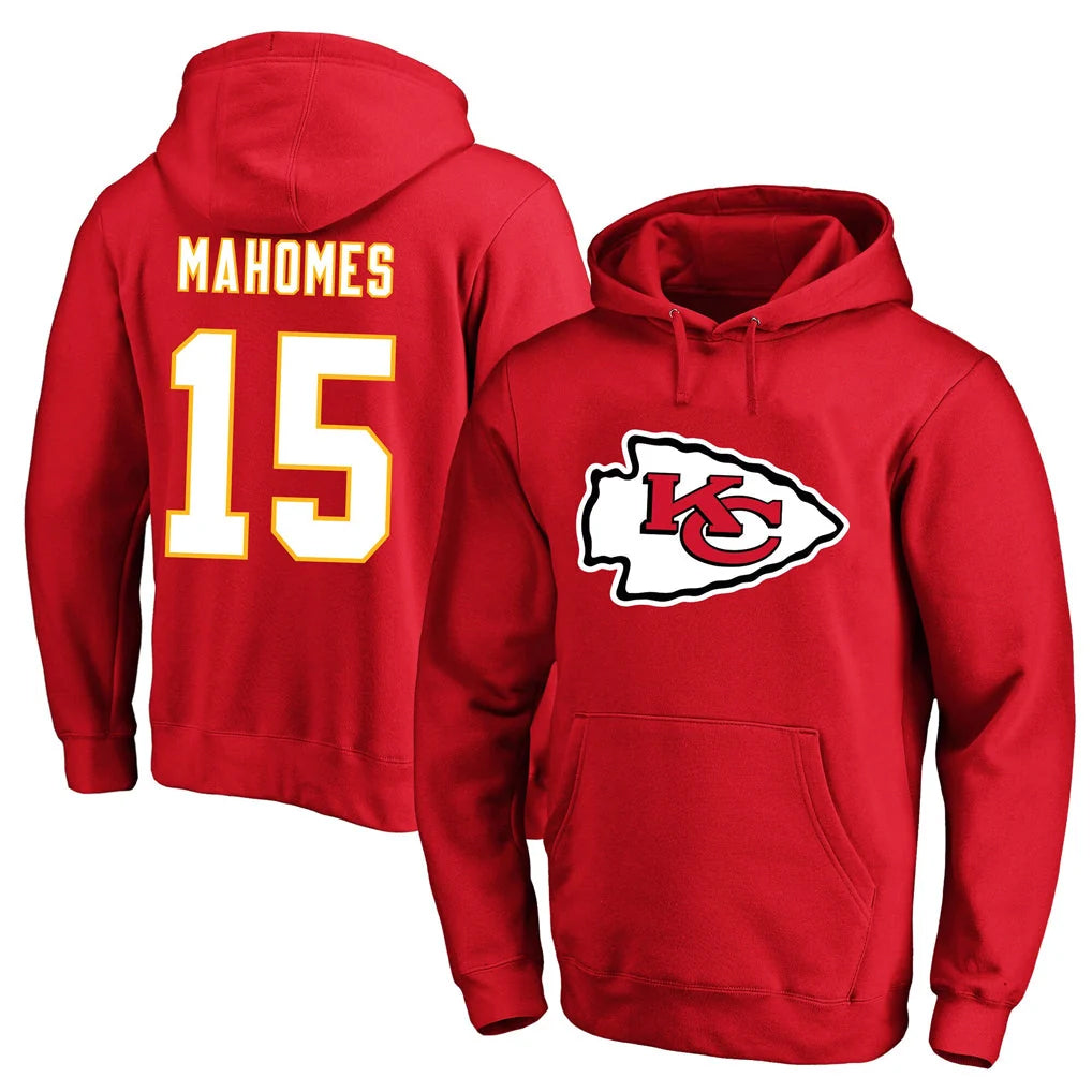 KC.Chiefs #15 Patrick Mahomes Player Red Pullover Hoodies Limited Odoa Stitched Jerseys