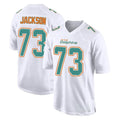 M.Dolphins #73 Austin Jackson Player White Fashion Home Game Odoa Stitched Jerseys
