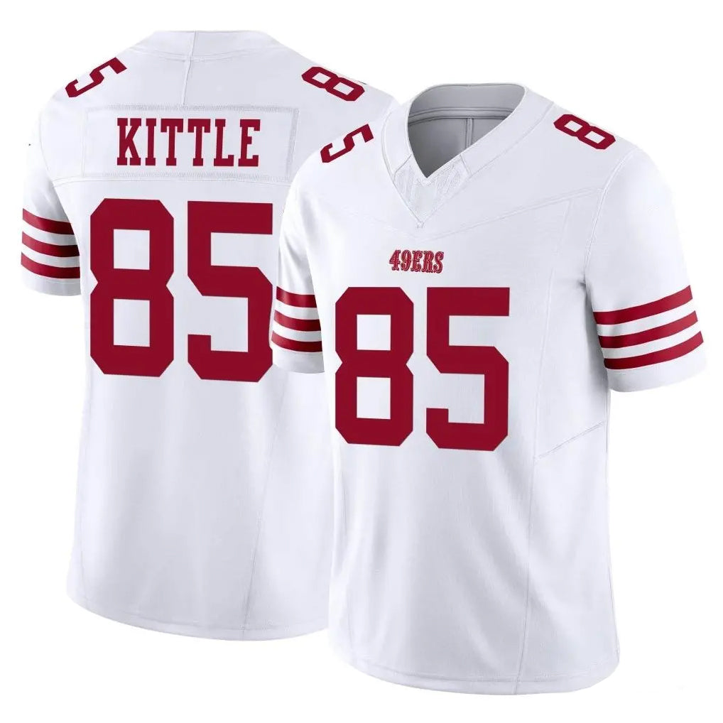 SF.49ers #85 George Kittle Player White Limited Vapor F.U.S.E. Home Game Odoa Stitched Jerseys