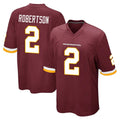 W.Commanders #2 Amik Robertson Player Burgundy Team Color Home Game Odoa Stitched Jerseys