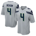 S.Seahawks #4 Michael Dickson Player Gray Home Game Odoa Stitched Jerseys
