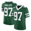 NY.Jets #97 Harrison Phillips Player Green Legacy Limited Vapor F.U.S.E. Home Game Odoa Stitched Jerseys