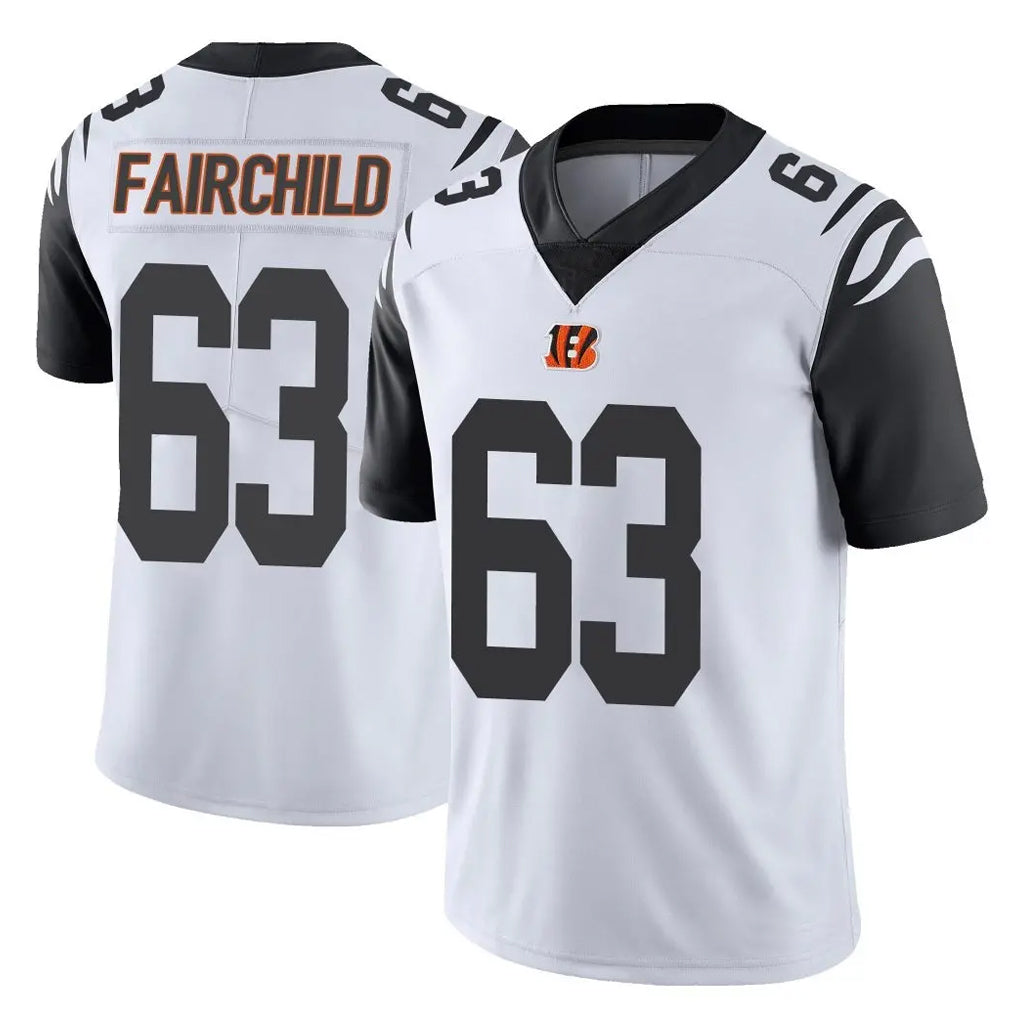 C.Bengals #63 Dylan Fairchild Player White Color Rush Vapor Untouchable Limted Home Game Odoa Stitched Jerseys
