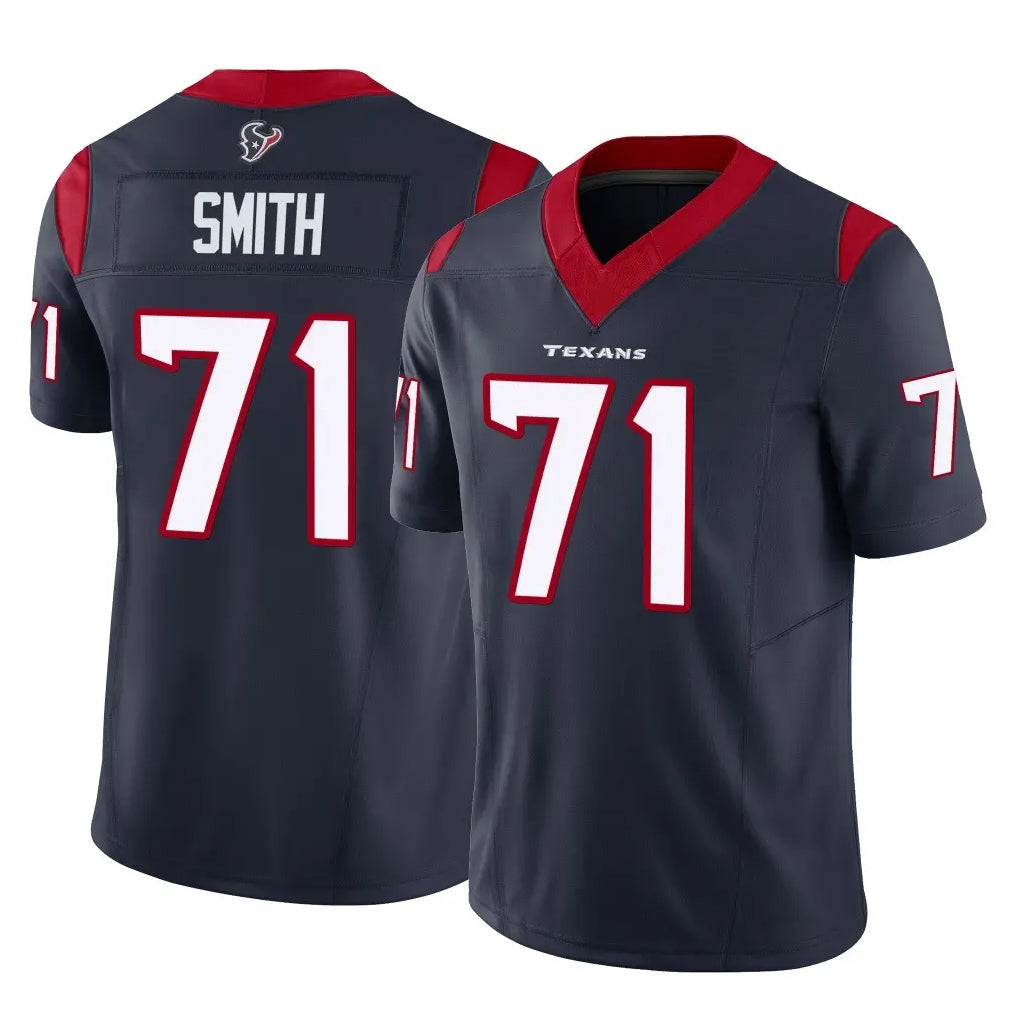 H.Texans #71 Braden Smith Player Navy Limited Vapor F.U.S.E. Home Game Odoa Stitched Jerseys