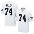 LV.Raiders #74 Kolton Miller Player White Home Game Odoa Stitched Jerseys