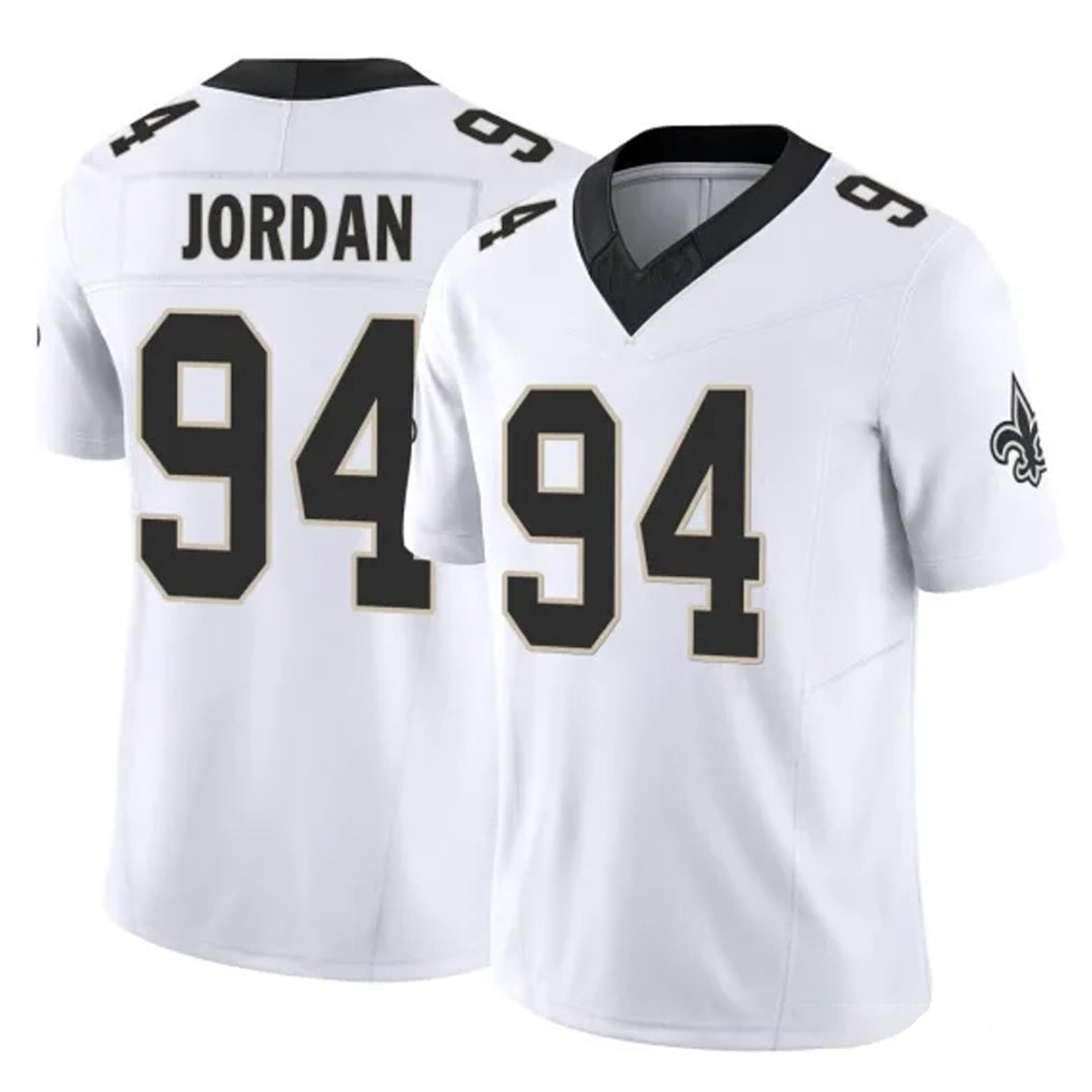 NO.Saints #94 Cameron Jordan Player White Limited Vapor F.U.S.E. Home Game Odoa Stitched Jerseys