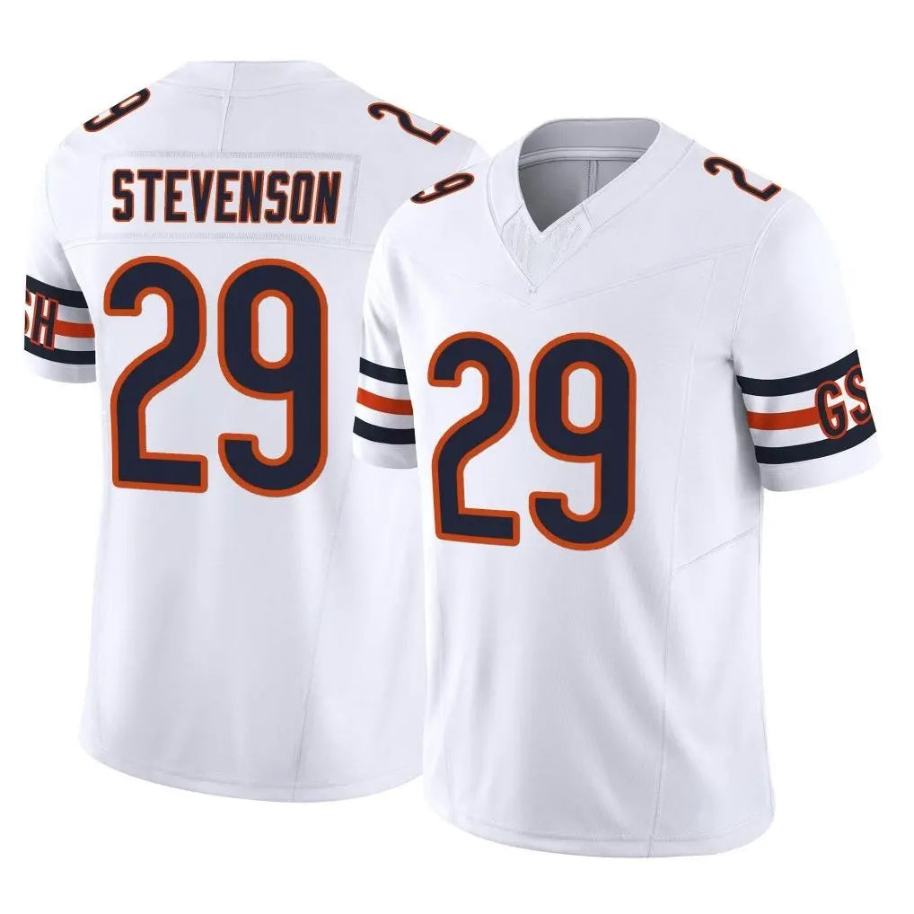 C.Bears #29 Tyrique Stevenson Player White Vapor F.U.S.E. Limited Home Game Odoa Stitched Jerseys