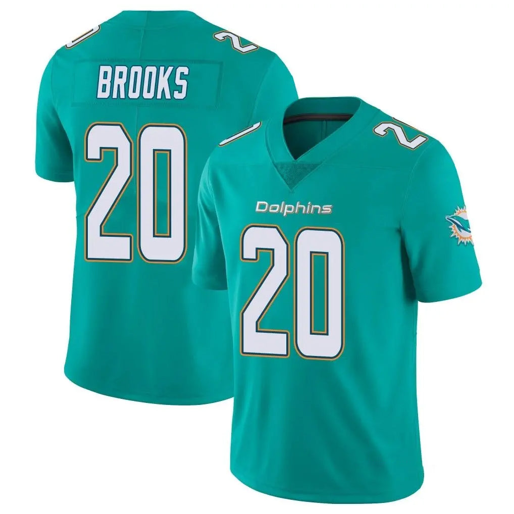 M.Dolphins #20 Jordyn Brooks Player Aqua Limited Vapor Untouchable Home Game Odoa Stitched Jerseys