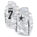 D.Cowboys #7 Rashan Gary Player Arctic Camo Salute to Service Hoodies Limited Game Odoa Stitched Jerseys