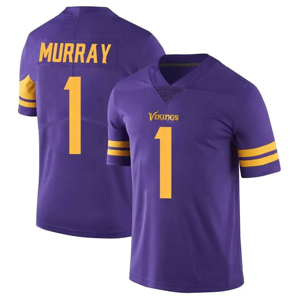 M.Vikings #1 Kyler Murray Player Purple Limited Color Rush Home Game Odoa Stitched Jerseys