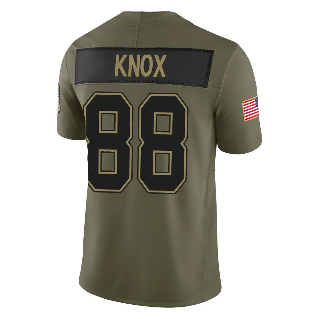 B.Bills #88 Dawson Knox Player Olive Salute to Service Limited Home Game Odoa Stitched Jerseys