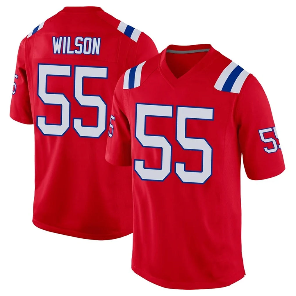 NE.Patriots #55 Jared Wilson Player Red Home Game Odoa Stitched Jerseys
