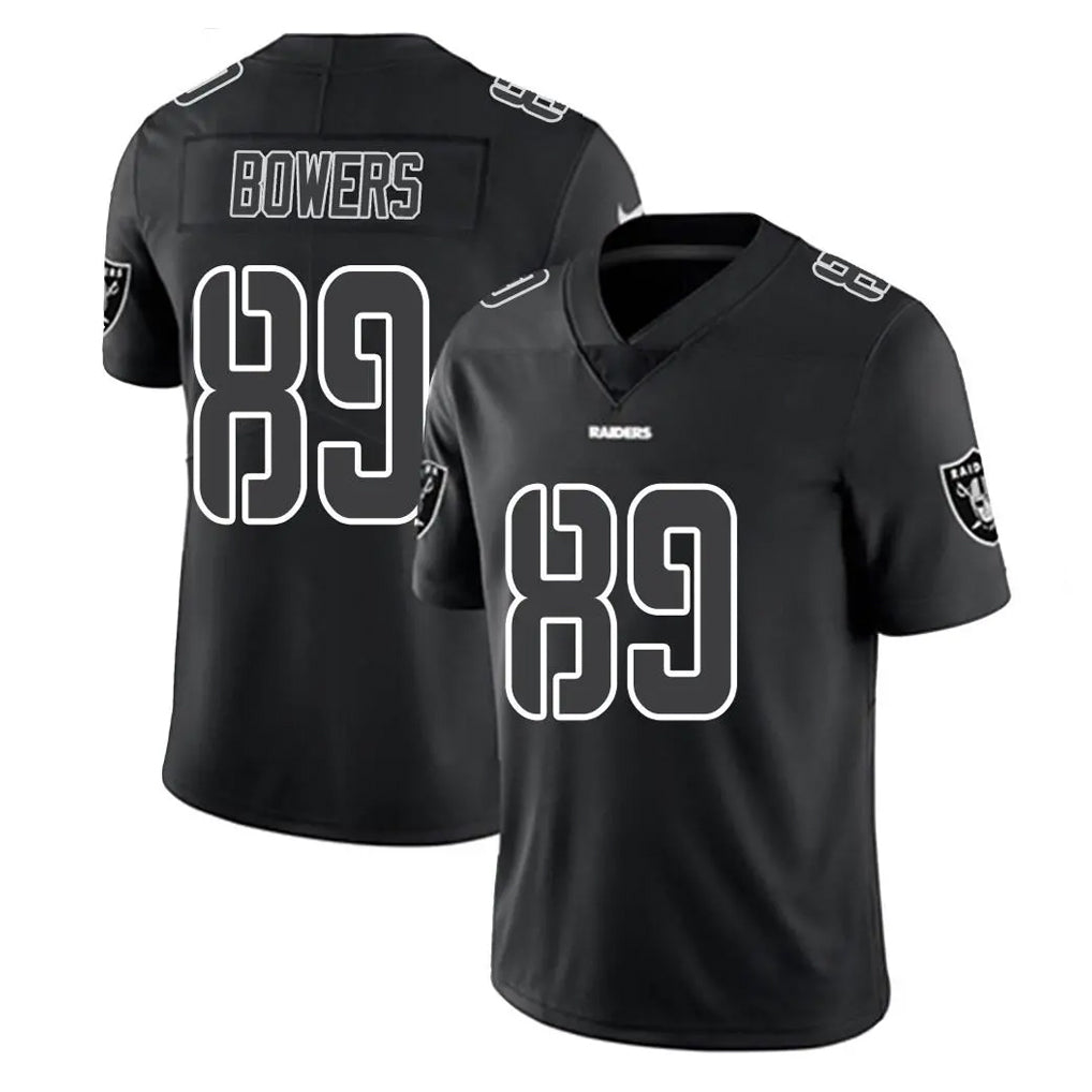 LV.Raiders #89 Brock Bowers Player Black Limited Black Impact Home Game Odoa Stitched Jerseys