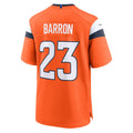 Odoa D.Broncos #23 Jahdae Barron Orange Team Game Jersey