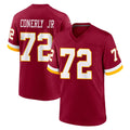 W.Commanders #72 Josh Conerly Jr. Player Burgundy Game Home Odoa Stitched Jerseys