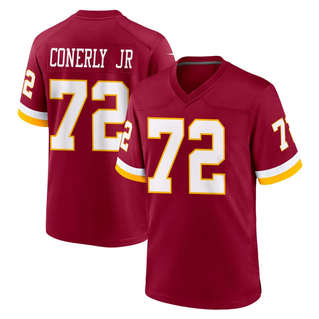 W.Commanders #72 Josh Conerly Jr. Player Burgundy Game Home Odoa Stitched Jerseys