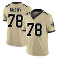NO.Saints #78 Erik McCoy Player Gold Limited Vapor F.U.S.E. Home Game Odoa Stitched Jerseys