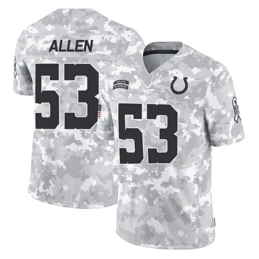 IN.Colts #53 CJ Allen Player Arctic Camo Salute To Service Limited Game Odoa Stitched Jerseys