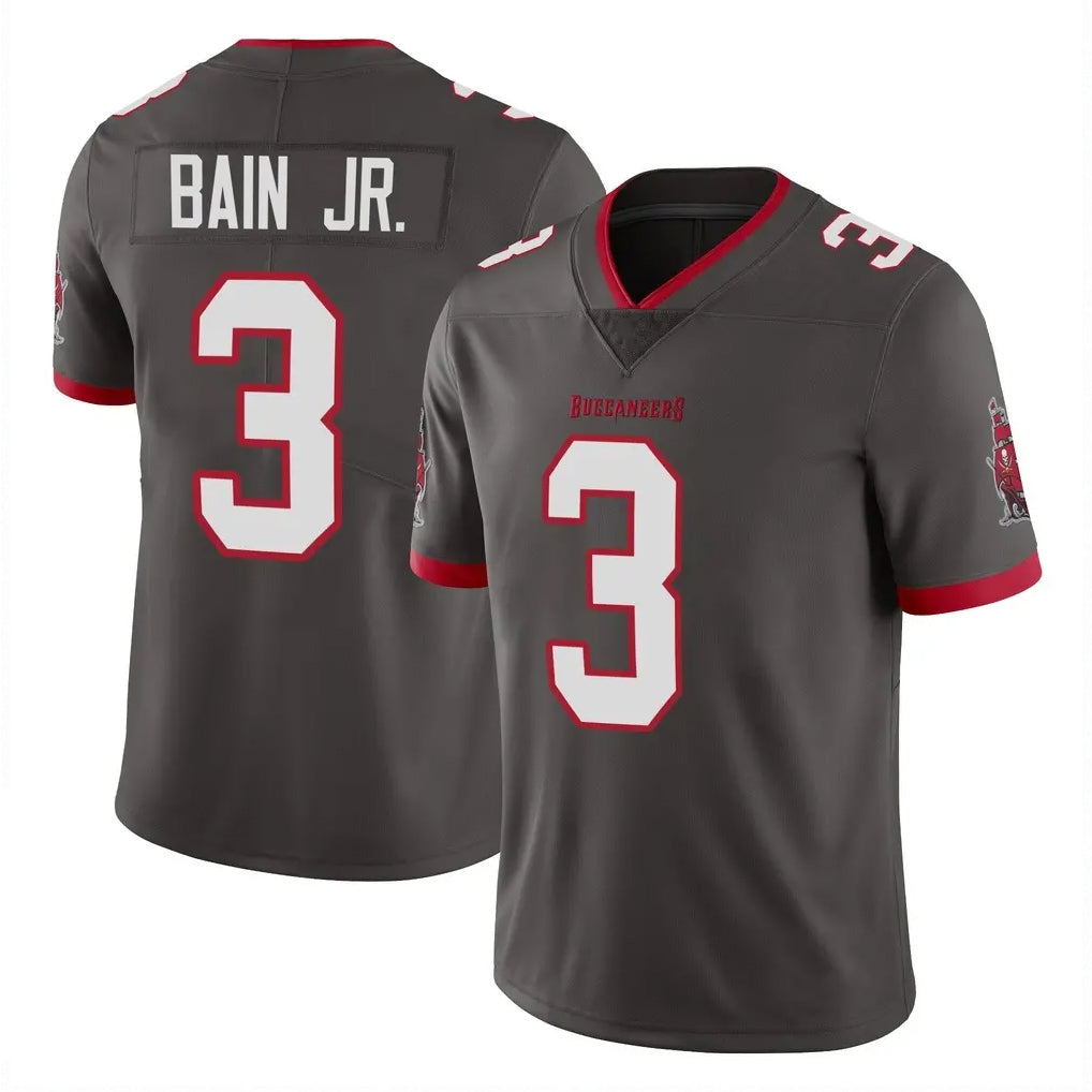 TB.Buccaneers #3 Rueben Bain Jr. Player Pewter Limited Alternate Vapor Home Game Odoa Stitched Jerseys