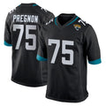 J.Jaguars #75 Emmanuel Pregnon Player Black Home Game Odoa Stitched Jerseys