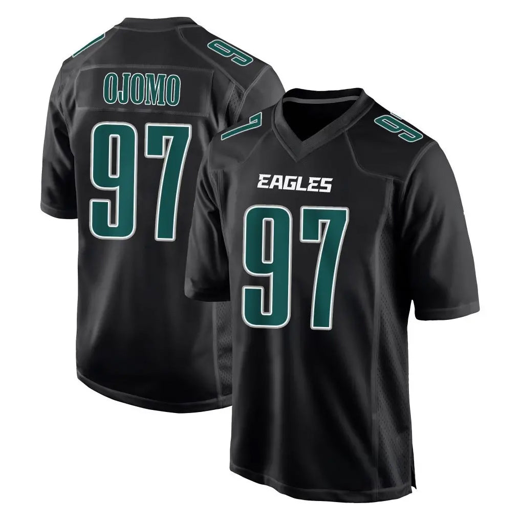 P.Eagles #97 Moro Ojomo Player Carbon Black Fashion Home Game Odoa Stitched Jerseys