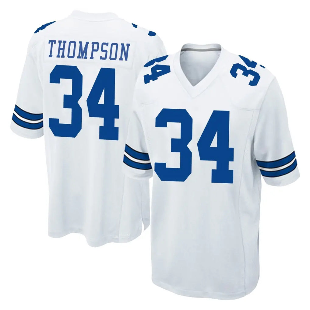 D.Cowboys #34 Jalen Thompson Player White Home Game Odoa Stitched Jerseys