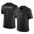 H.Texans #7 CJ Stroud Player Black Reflective Limited Game Odoa Stitched Jerseys