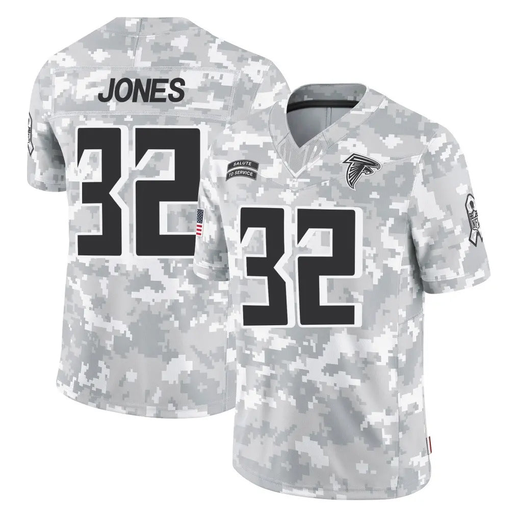 A.Falcons #32 Cash Jones Player Camo Salute to Service Limited Odoa Stitched Jerseys