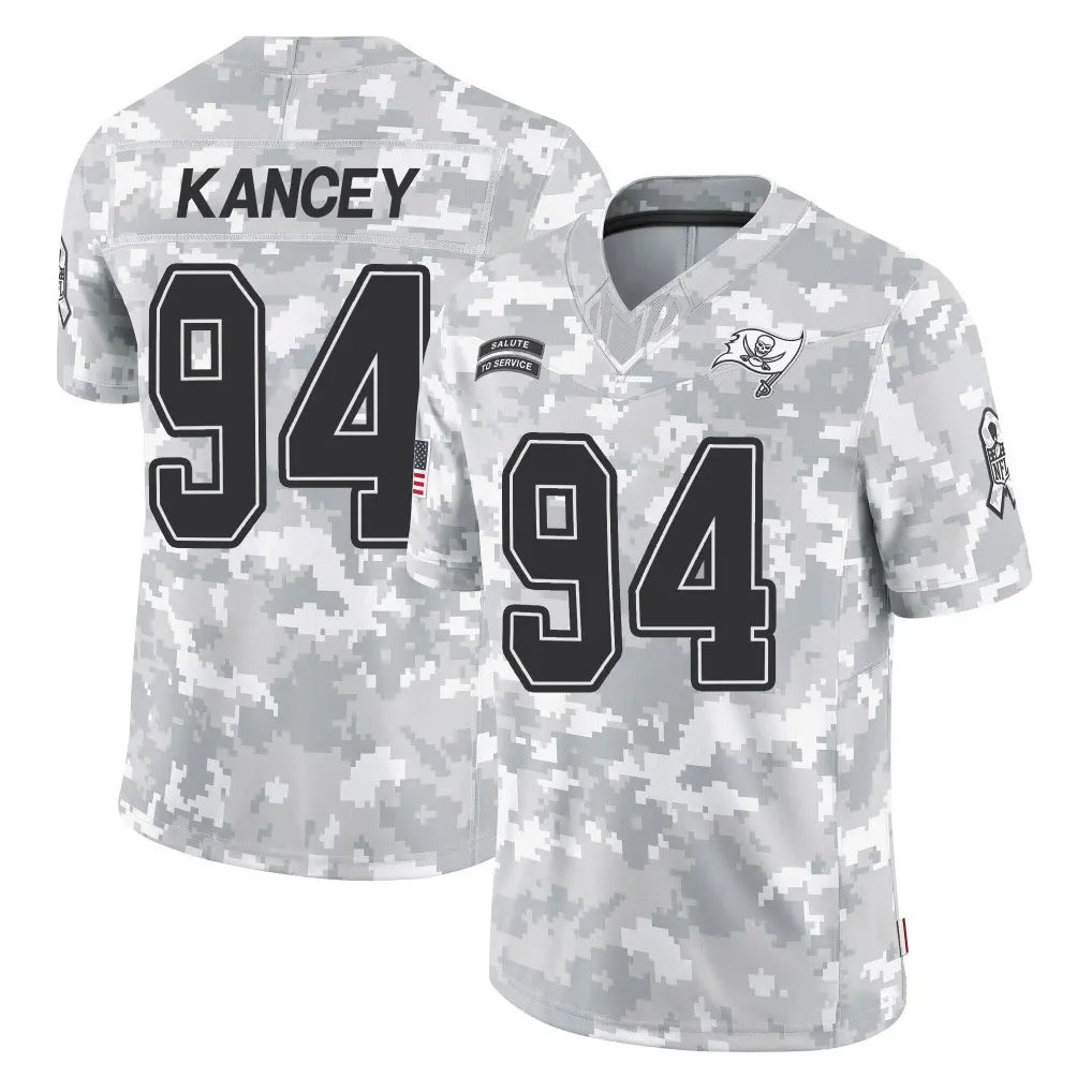 TB.Buccaneers #94 Calijah Kancey Player Arctic Camo Limited Salute To Service Home Game Odoa Stitched Jerseys