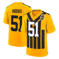 P.Steelers #51 Nick Herbig Player Gold Limited 1933 Throwback Home Game Odoa Stitched Jerseys