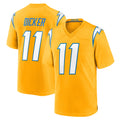 LA.Chargers #11 Cameron Dicker Player Gold Home Game Odoa Stitched Jerseys