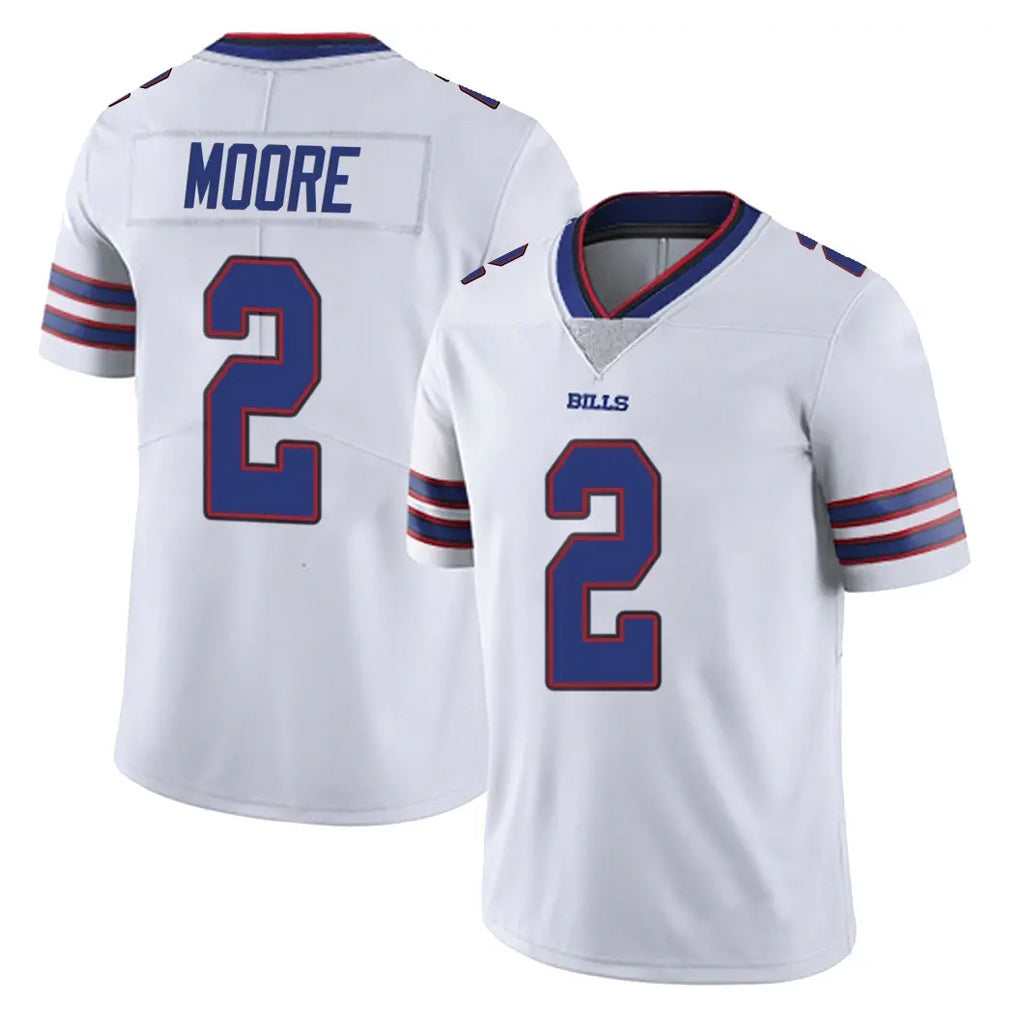 B.Bills #2 DJ Moore Player White Vapor Untouchable Limited Odoa Stitched Jerseys
