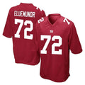 NY.Giants #72 Jermaine Eluemunor Player Red Home Game Odoa Stitched Jerseys
