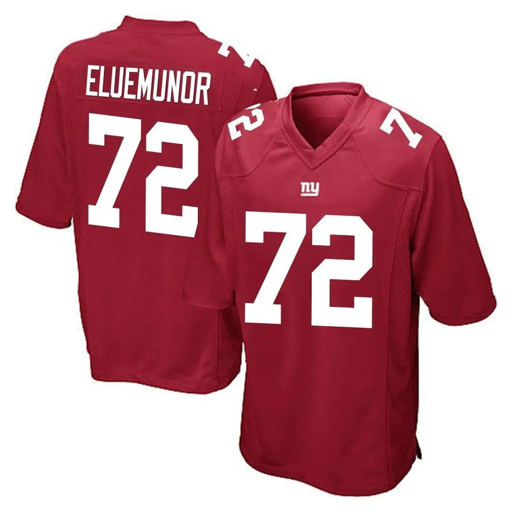 NY.Giants #72 Jermaine Eluemunor Player Red Home Game Odoa Stitched Jerseys