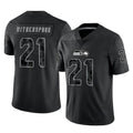 S.Seahawks #21 Devon Witherspoon Player Black Limited Reflective Home Game Odoa Stitched Jerseys