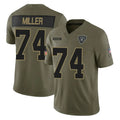 LV.Raiders #74 Kolton Miller Player Olive 2025 Salute To Service Limited Game Odoa Stitched Jerseys