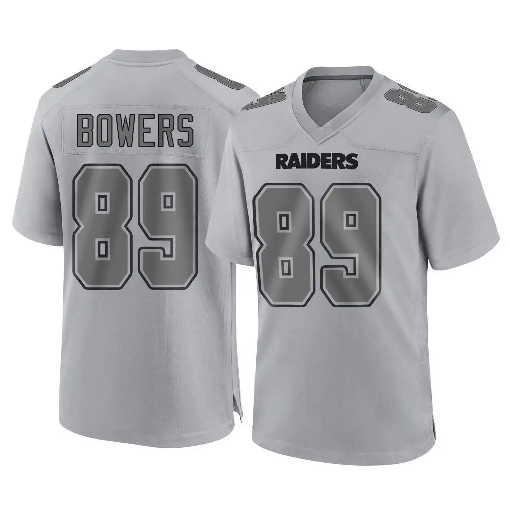 LV.Raiders #89 Brock Bowers Player Gray Atmosphere Fashion Limited Game Odoa Stitched Jerseys