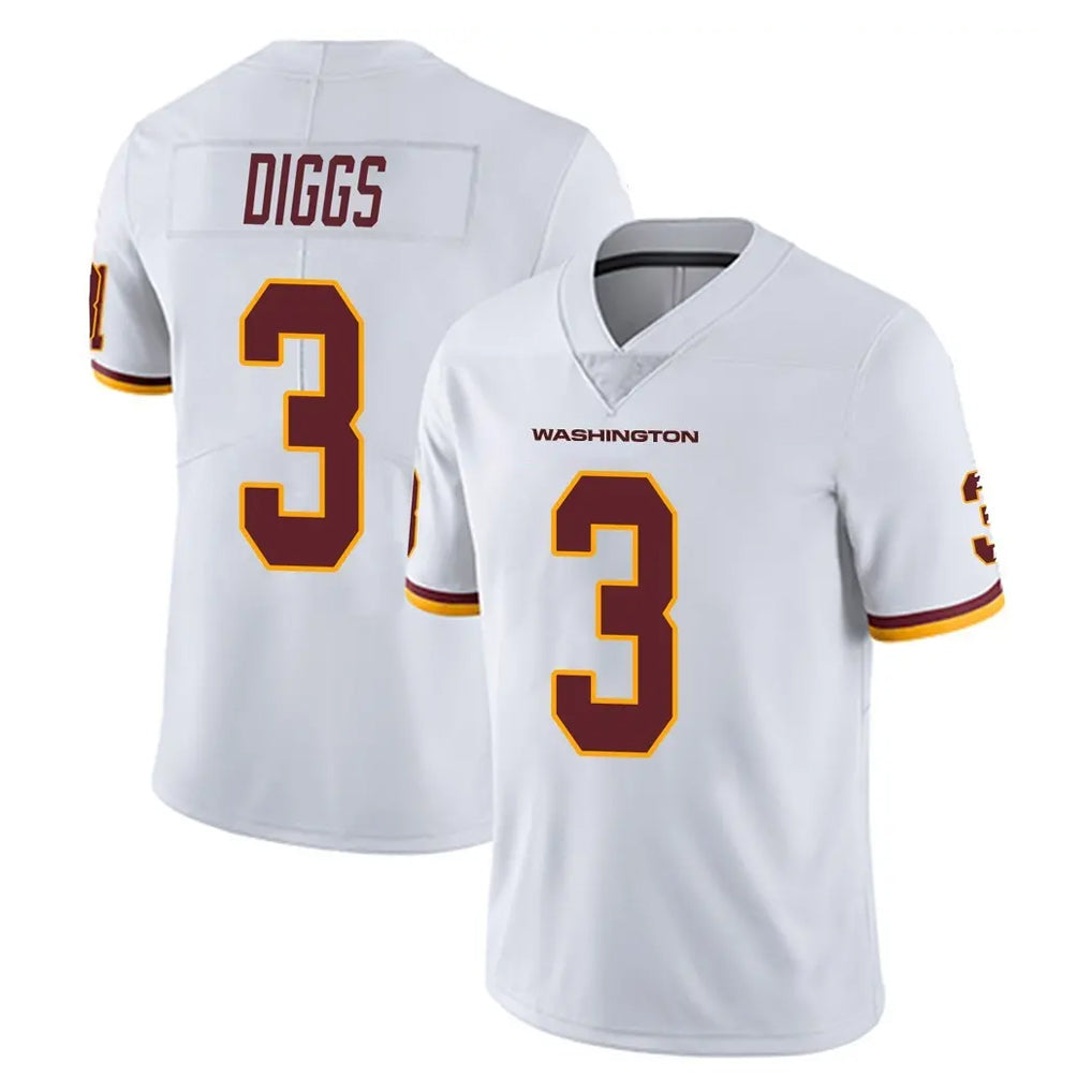W.Commanders #3 Stefon Diggs Player White Limited Vapor Untouchable Home Game Odoa Stitched Jerseys