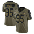GB.Packers #95 Devonte Wyatt Player Olive Salute To Service Limited Game Odoa Stitched Jerseys