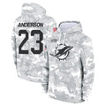 M.Dolphins #23 Zayne Anderson Player Arctic Camo Salute to Service Hoodies Limited Game Odoa Stitched Jerseys