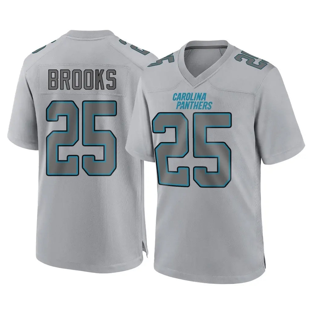 C.Panthers #25 Jonathon Brooks Player Gray Atmosphere Fashion Game Odoa Stitched Jerseys