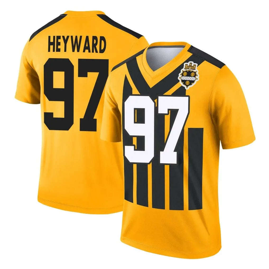 P.Steelers #97 Cameron Heyward Player Gold Legend Limited 1933 Throwback Performance Home Game Odoa Stitched Jerseys