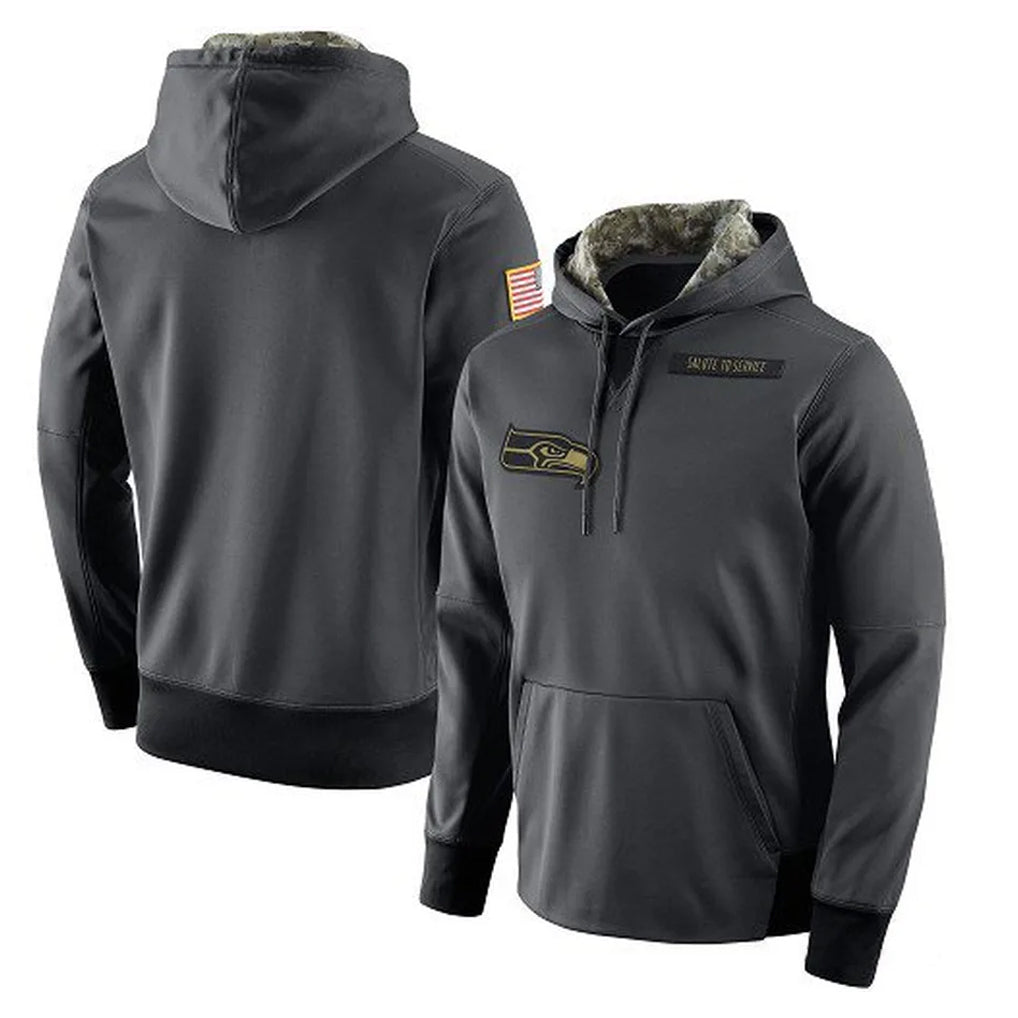 S.Seahawks ## Seahawks Blank Player Gray Pullover Hoodies Game Odoa Stitched Jerseys