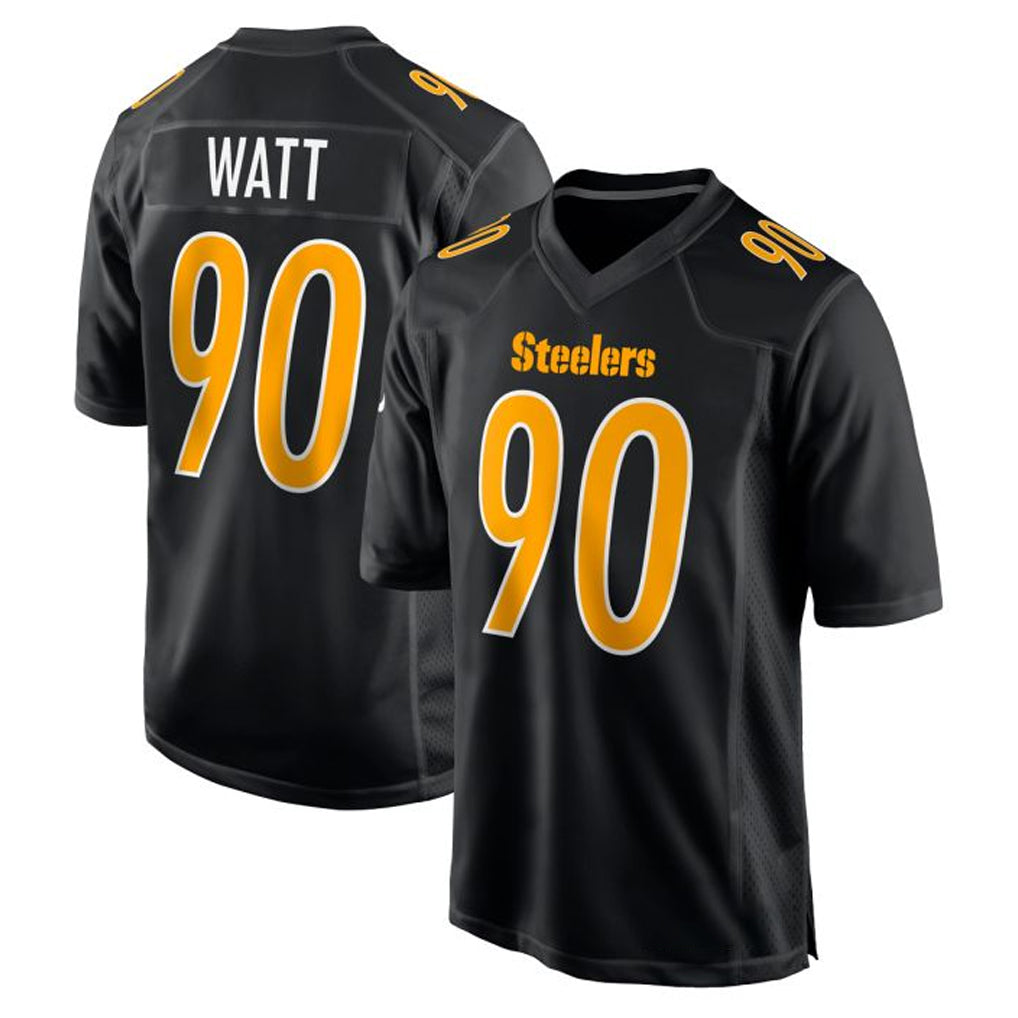 P.Steelers #90 T.J. Watt Player Black Fashion Limited Home Game Odoa Stitched Jerseys
