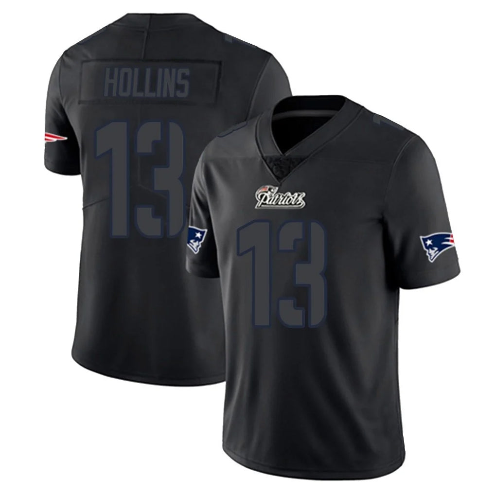 NE.Patriots #13 Mack Hollins Player Black Impact LImited Home Game Odoa Stitched Jerseys